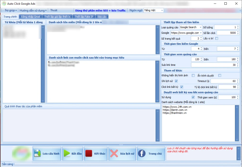 Phần mềm auto click Google Ads giả lập thiết bị và thời gian xem quảng cáo để qua mặt bộ lọc